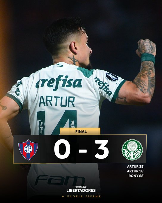 Palmeiras bate Cerro e fica perto das oitavas da Libertadores