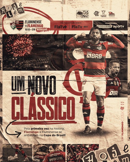 Clássico Fla-Flu abre fase de oitavas de final da Copa do Brasil