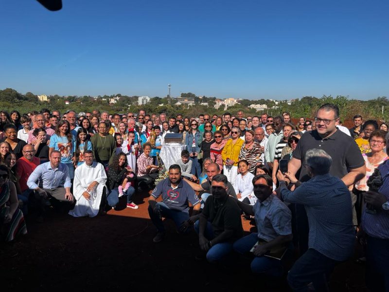 Prefeito Alan Guedes participa de missa campal que marca lançamento de novo santuário da Sagrado Coração de Jesus