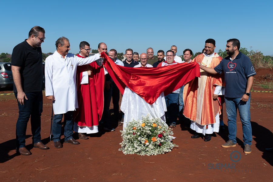 Prefeito Alan Guedes participa de missa campal que marca lançamento de novo santuário da Sagrado Coração de Jesus