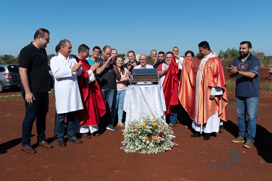 Prefeito Alan Guedes participa de missa campal que marca lançamento de novo santuário da Sagrado Coração de Jesus