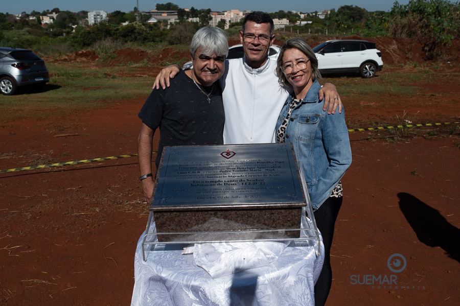 Prefeito Alan Guedes participa de missa campal que marca lançamento de novo santuário da Sagrado Coração de Jesus