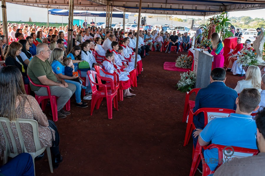 Prefeito Alan Guedes participa de missa campal que marca lançamento de novo santuário da Sagrado Coração de Jesus