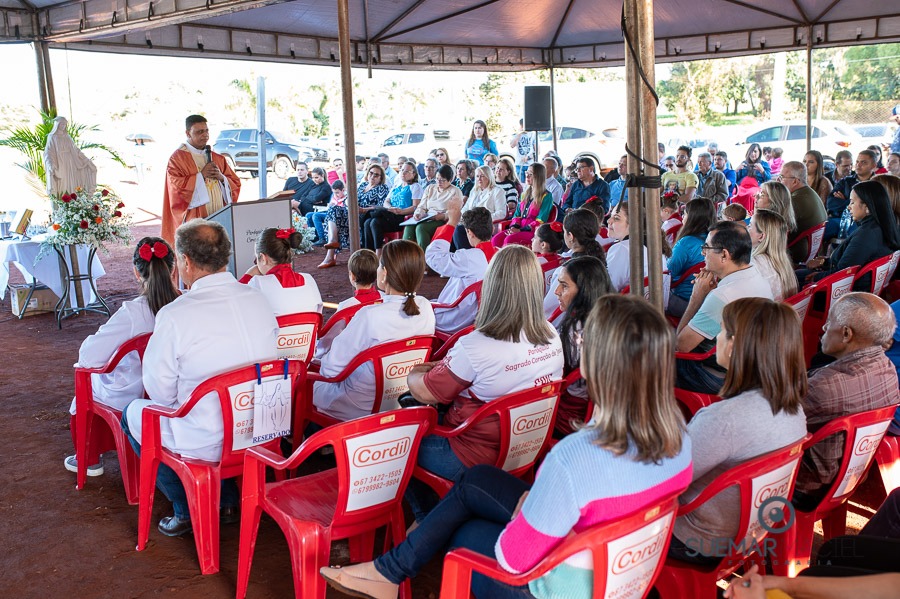 Prefeito Alan Guedes participa de missa campal que marca lançamento de novo santuário da Sagrado Coração de Jesus