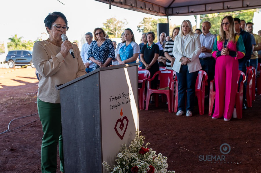 Prefeito Alan Guedes participa de missa campal que marca lançamento de novo santuário da Sagrado Coração de Jesus