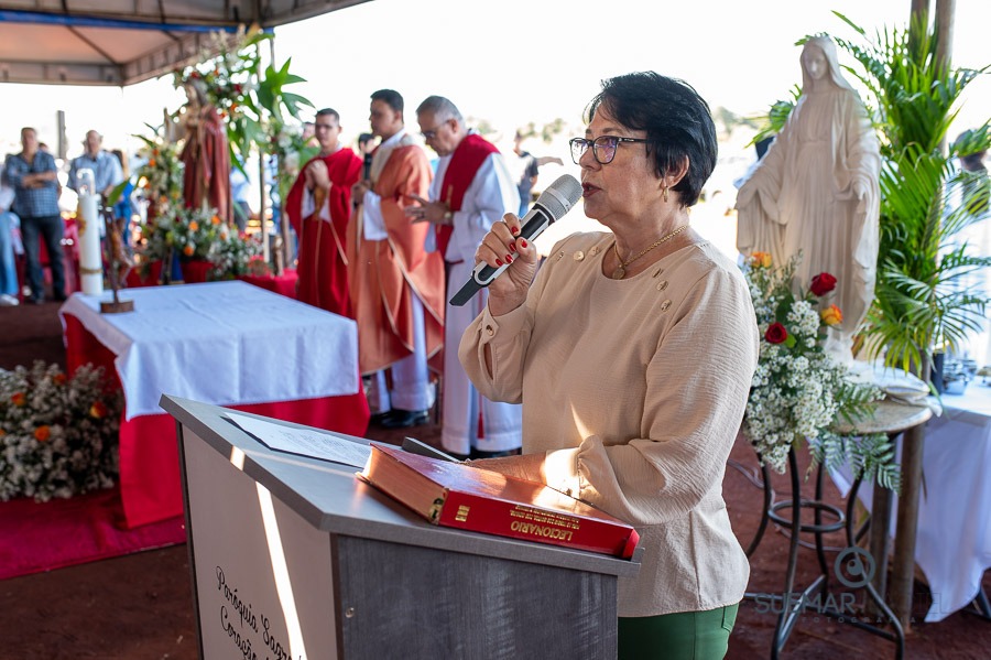 Prefeito Alan Guedes participa de missa campal que marca lançamento de novo santuário da Sagrado Coração de Jesus