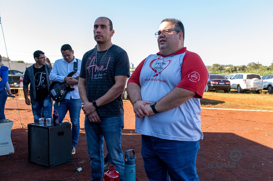 Prefeito Alan Guedes participa de missa campal que marca lançamento de novo santuário da Sagrado Coração de Jesus