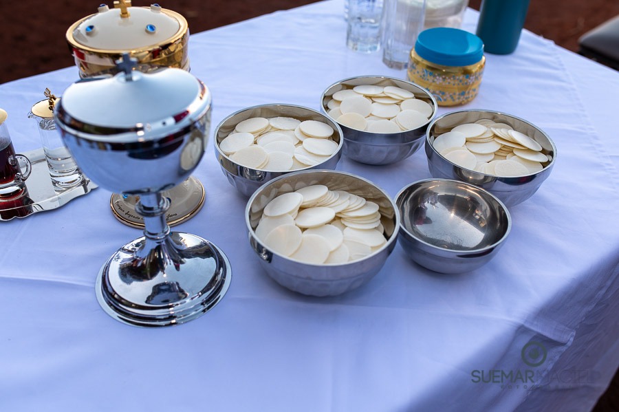 Prefeito Alan Guedes participa de missa campal que marca lançamento de novo santuário da Sagrado Coração de Jesus