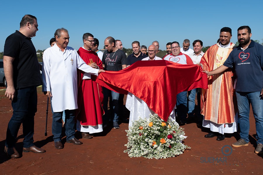 Prefeito Alan Guedes participa de missa campal que marca lançamento de novo santuário da Sagrado Coração de Jesus