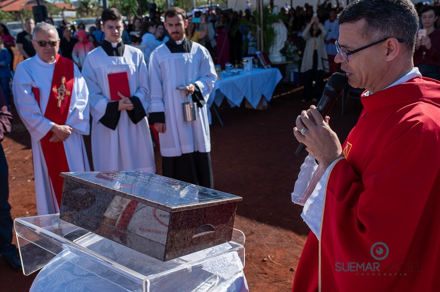 Prefeito Alan Guedes participa de missa campal que marca lançamento de novo santuário da Sagrado Coração de Jesus