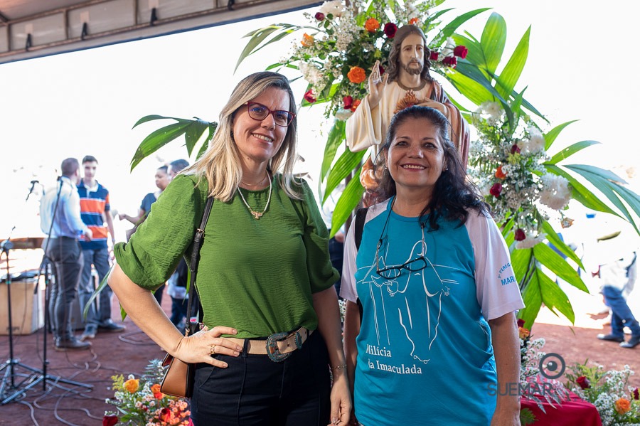 Prefeito Alan Guedes participa de missa campal que marca lançamento de novo santuário da Sagrado Coração de Jesus