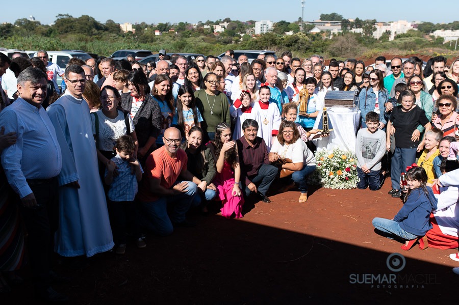 Prefeito Alan Guedes participa de missa campal que marca lançamento de novo santuário da Sagrado Coração de Jesus