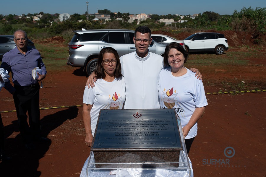 Prefeito Alan Guedes participa de missa campal que marca lançamento de novo santuário da Sagrado Coração de Jesus