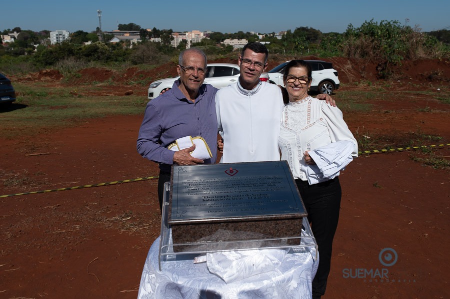 Prefeito Alan Guedes participa de missa campal que marca lançamento de novo santuário da Sagrado Coração de Jesus