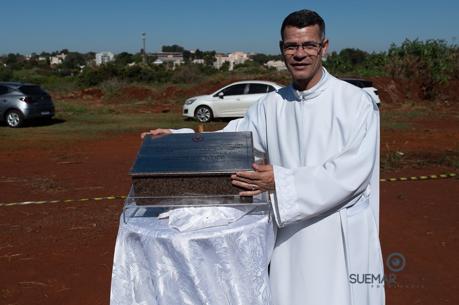 Prefeito Alan Guedes participa de missa campal que marca lançamento de novo santuário da Sagrado Coração de Jesus