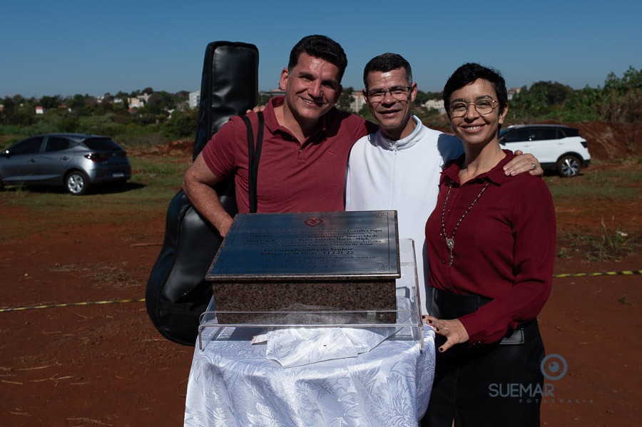 Prefeito Alan Guedes participa de missa campal que marca lançamento de novo santuário da Sagrado Coração de Jesus