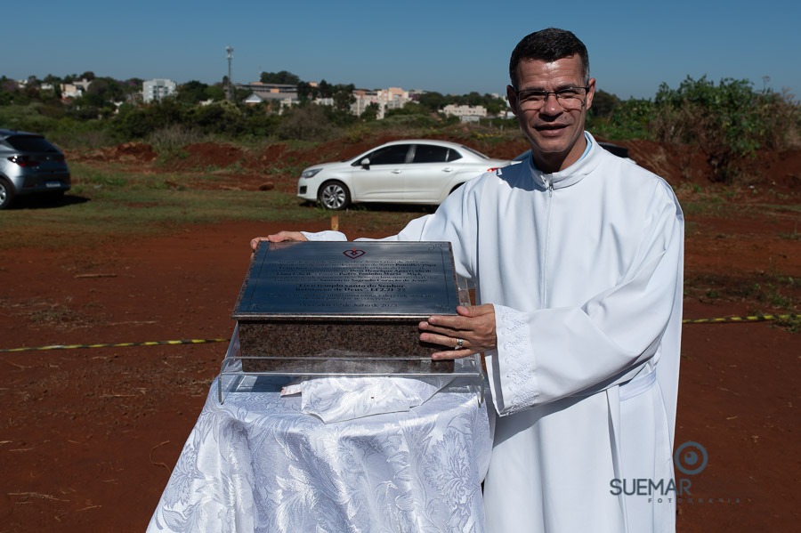 Prefeito Alan Guedes participa de missa campal que marca lançamento de novo santuário da Sagrado Coração de Jesus