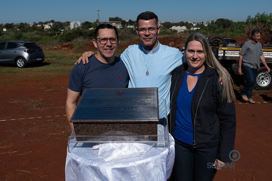 Prefeito Alan Guedes participa de missa campal que marca lançamento de novo santuário da Sagrado Coração de Jesus