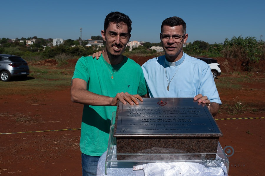 Prefeito Alan Guedes participa de missa campal que marca lançamento de novo santuário da Sagrado Coração de Jesus