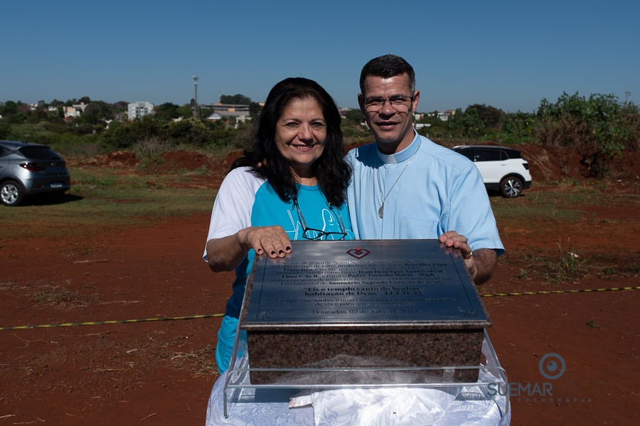 Prefeito Alan Guedes participa de missa campal que marca lançamento de novo santuário da Sagrado Coração de Jesus