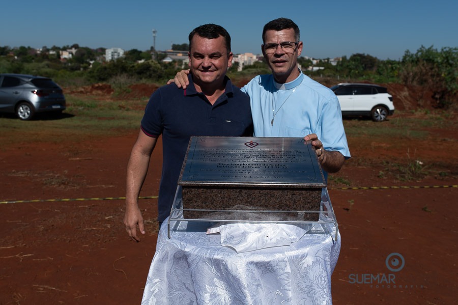 Prefeito Alan Guedes participa de missa campal que marca lançamento de novo santuário da Sagrado Coração de Jesus