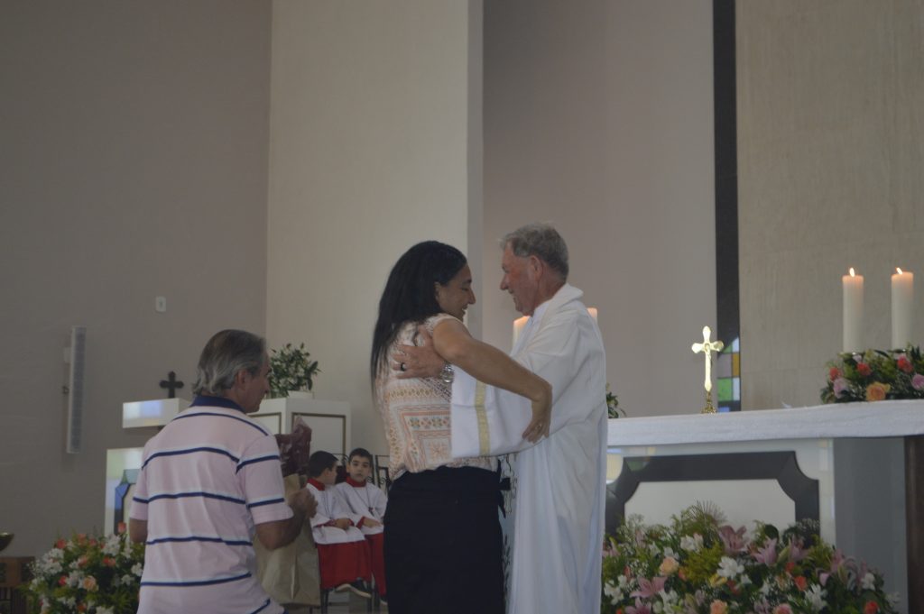 Homenagem ao Pe. Adriano Van de Ven na paróquia N.Sra. Aparecida do 4° Plano