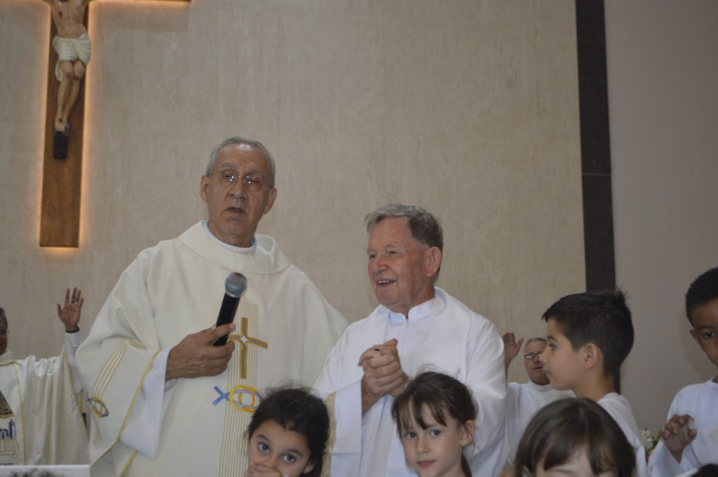 Homenagem ao Pe. Adriano Van de Ven na paróquia N.Sra. Aparecida do 4° Plano