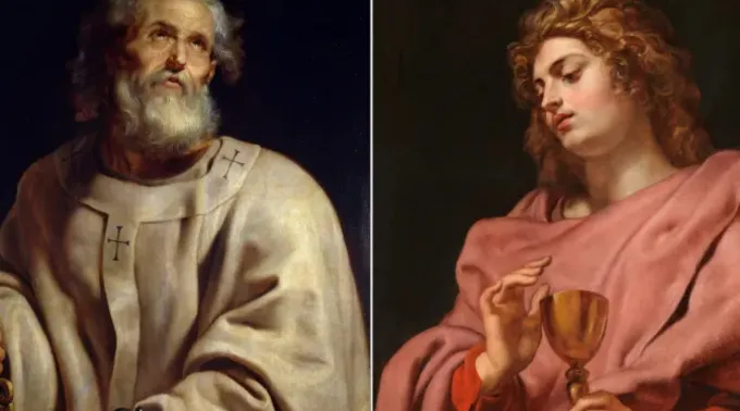 As túnicas foram encontradas na capela pontifícia do Sancta Sanctorum, no topo da Escada Santa no palácio de Latrão. Lá, em 1903, o papa Leão XIII deu autorização ao padre jesuíta francês Florian Jubaru para abrir o antigo cofre datado do século IX que guardava várias relíquias sob o altar principal.