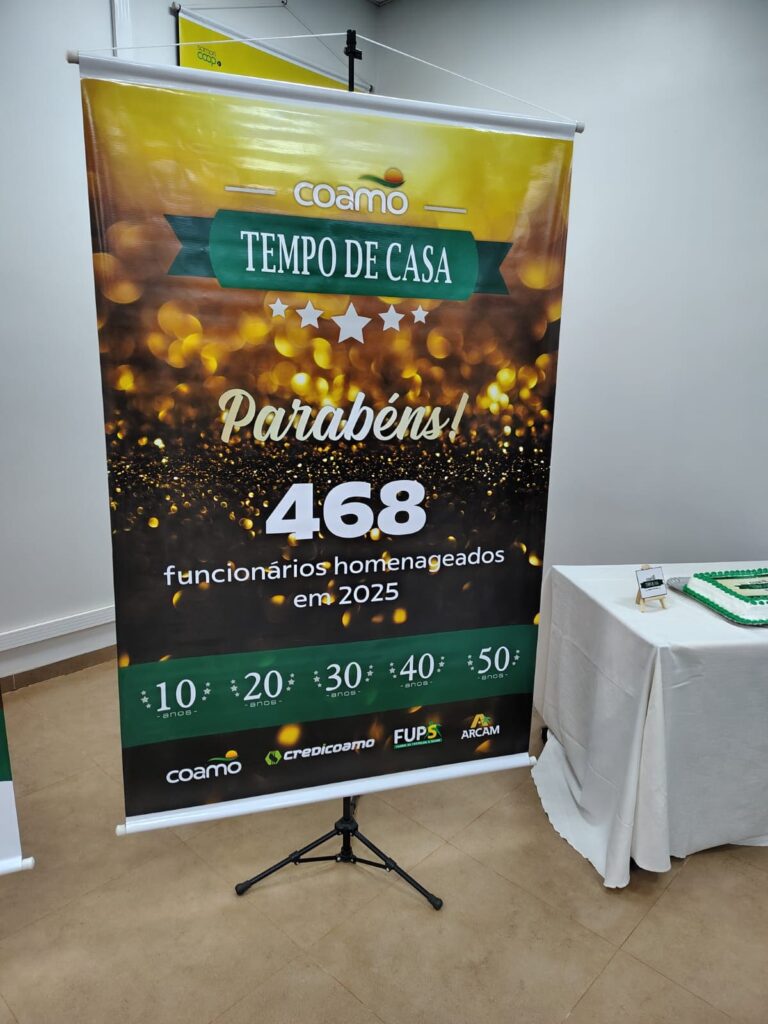 Tempo de Casa: COAMO presta homenagem a colaboradores em Dourados