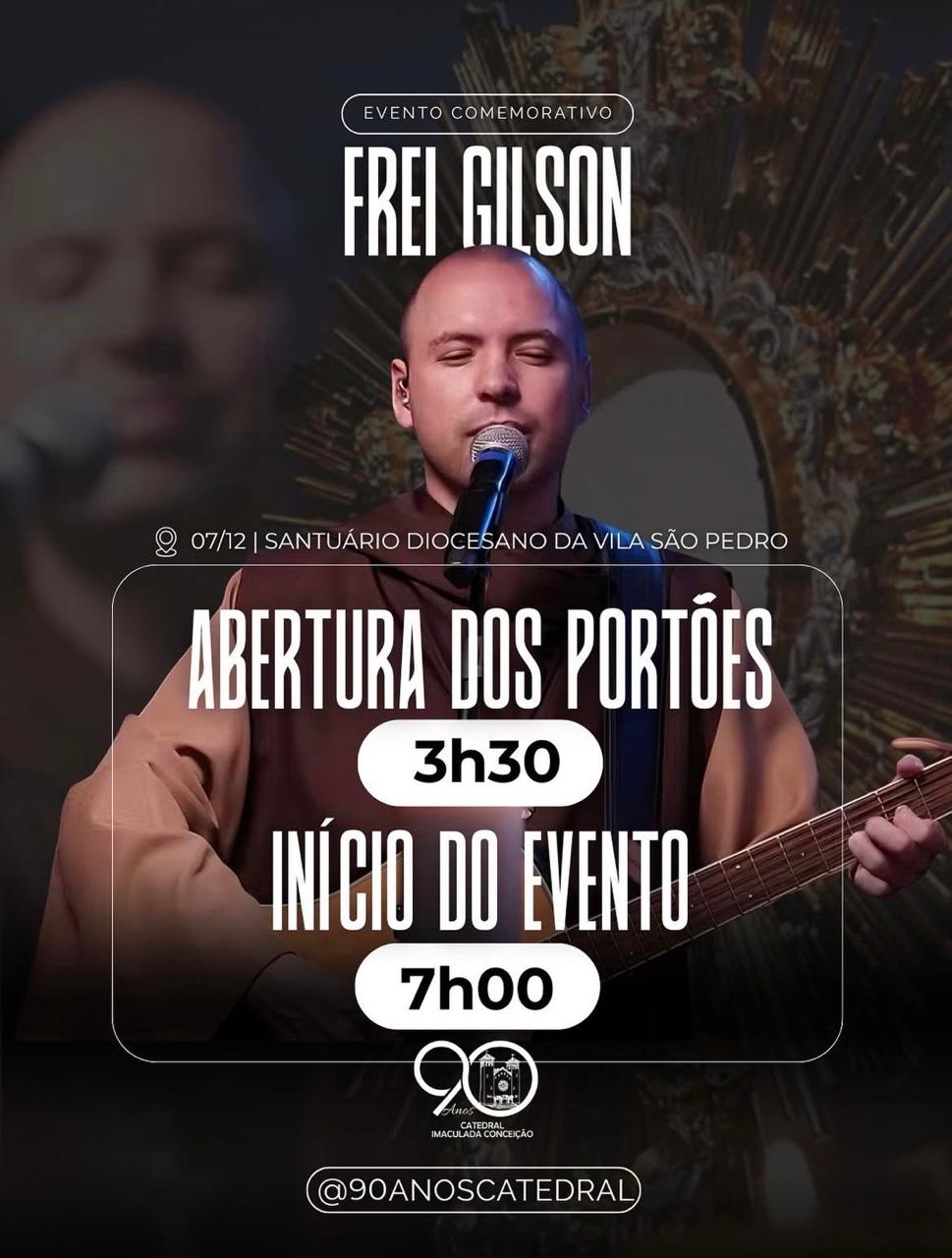 Os portões serão abertos às 3h30 da manhã, permitindo que os participantes se acomodem com tranquilidade antes do início da programação. O evento começa às 7h, seguindo a agenda oficial do sacerdote.