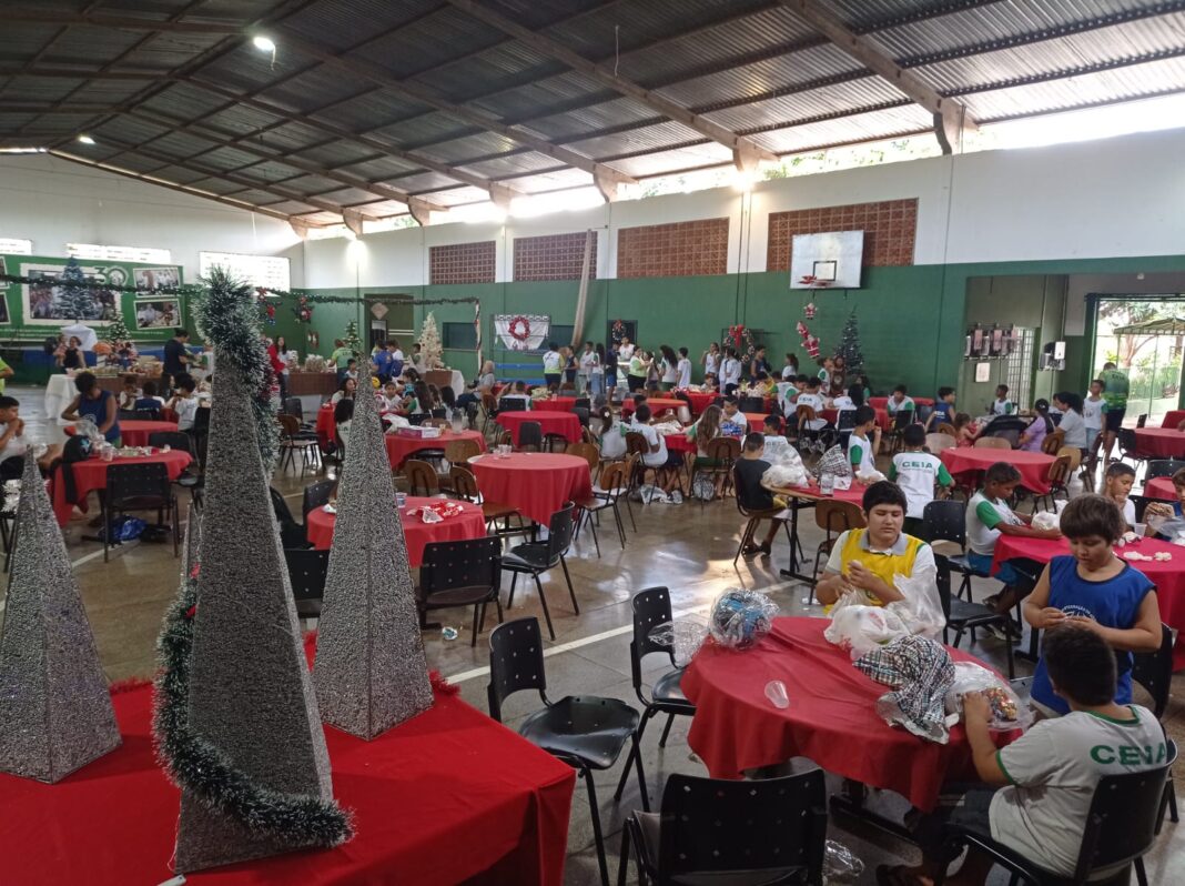 Festa de Natal do Ceia aconteceu na manhã desta sexta-feira em Dourados Ceia conta com 197 crianças e adolescentes assistidas durante o ano. Presidente da instituição faz agradecimento especial a colaboradores e voluntários