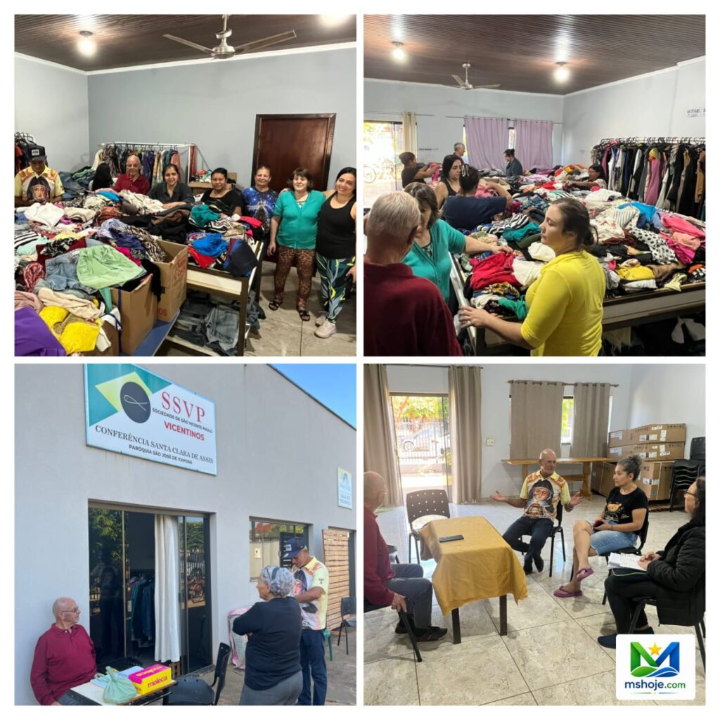 Vicentinos mantêm trabalho solidário em Itaporã com doações, bazar e apoio a famílias carentes Vicentinos mantêm trabalho solidário em Itaporã com doações, bazar e apoio a famílias carentes