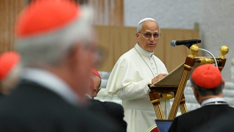 No discurso de abertura do Consistório Extraordinário, Leão XIV foi sincero com os cardeais, pedindo apoio 
