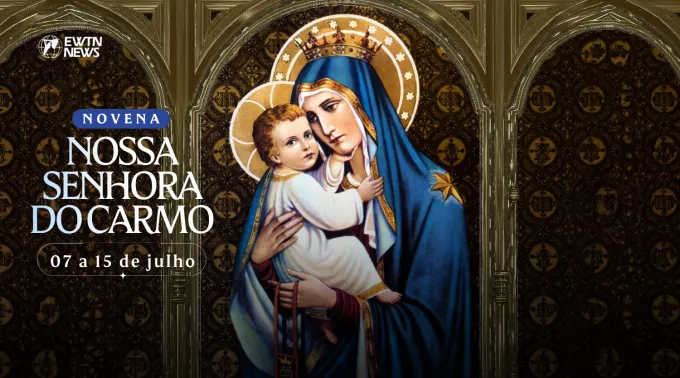 A novena a Nossa Senhora do Carmo, que é celebrada em 16 de julho, disponível no site do canal católico Canção Nova.